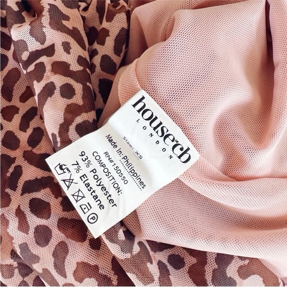 House of CB Clementine Cutout Ruched Mini Dress Animal Bodycon - Picture 10 of 10